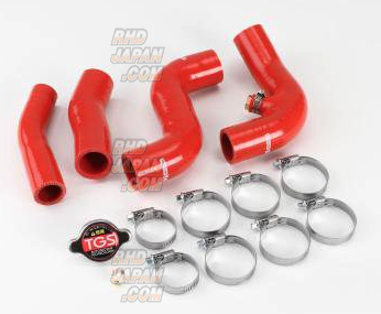 TGS Automotive Technology Silicon Water Line Radiator Hose Set Red - Delica D:5 CV1W Zenki / Before Minor Change